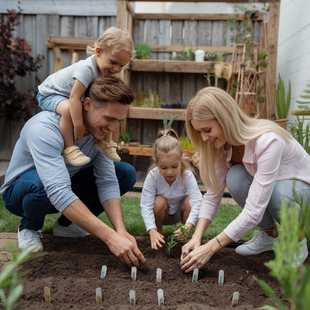 Grow Make Learn family gardening project – learning to grow your own food together.