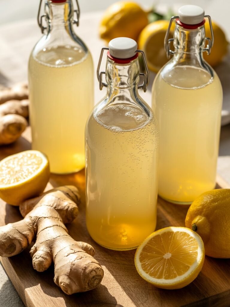 Ginger bug sodas as homemade drinks in a small-space homestead